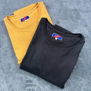 Best Made Co Shirt Mens 2XL Black Yellow (LOT OF 2) Short Sleeve Cotton Crewneck